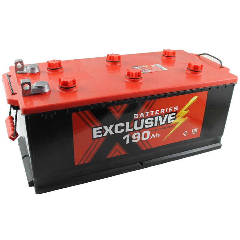 Аккумуляторная батарея Exclusive 6СТ190 (справа+) болт 524х239х223 Казахстан (ETN-690 033 120) preview 1