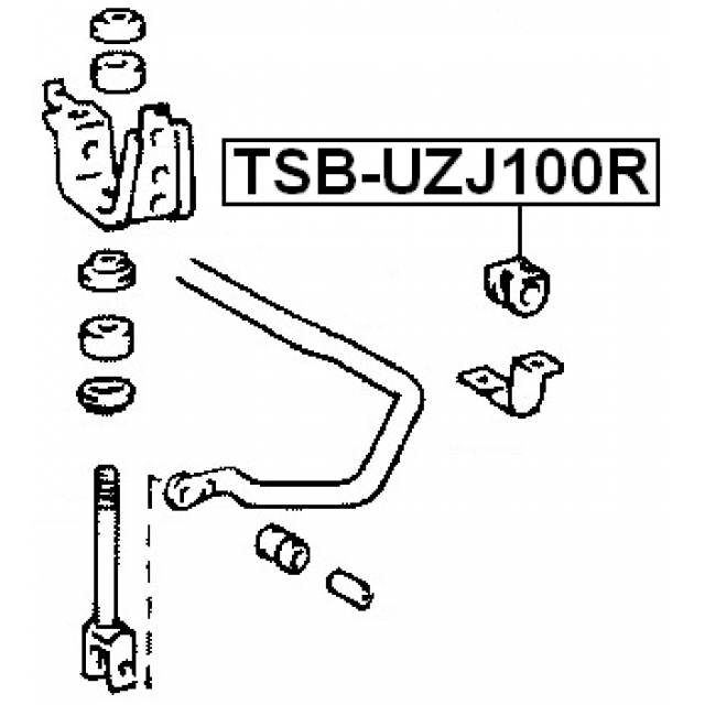 TSB-UZJ100R_втулка стабилизатора заднего! Toyota Land Cruiser UZJ100/HDJ100 98> preview 2