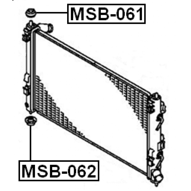 Подушка радиатора FEBEST MSB-061 preview 2