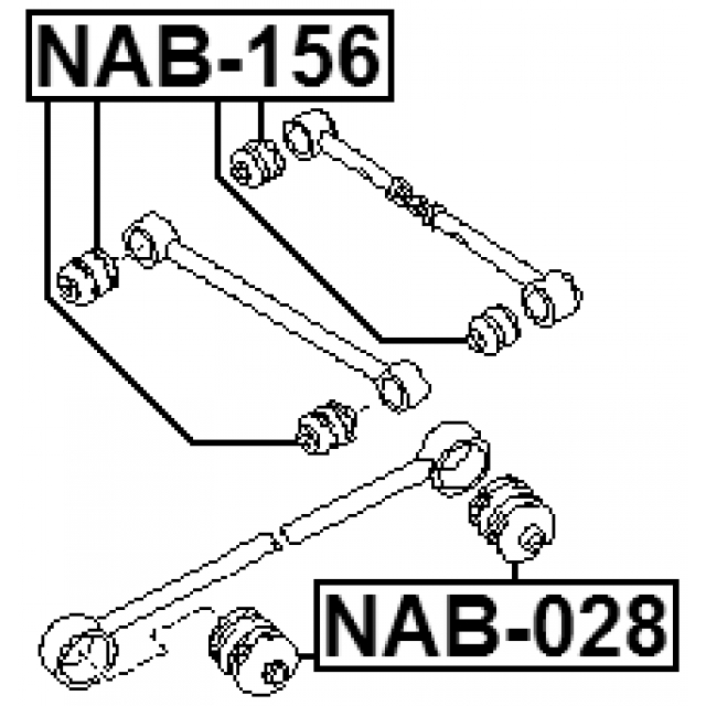 Сайлентблок задней подвески FEBEST NAB-156 preview 2