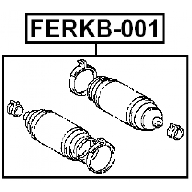 FERKB-001_к-кт пыльника рейки рулевой! Honda Accord/Civic/Jazz 99> preview 2