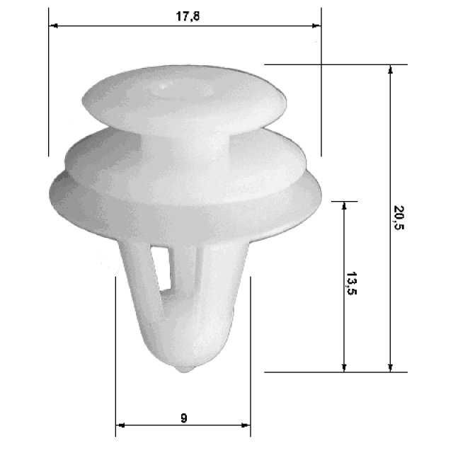 Клипса TOYOTA YARIS (JPP) NCP1#,NLP10,SCP10 1999.01-2005.08 88570-017 preview 2