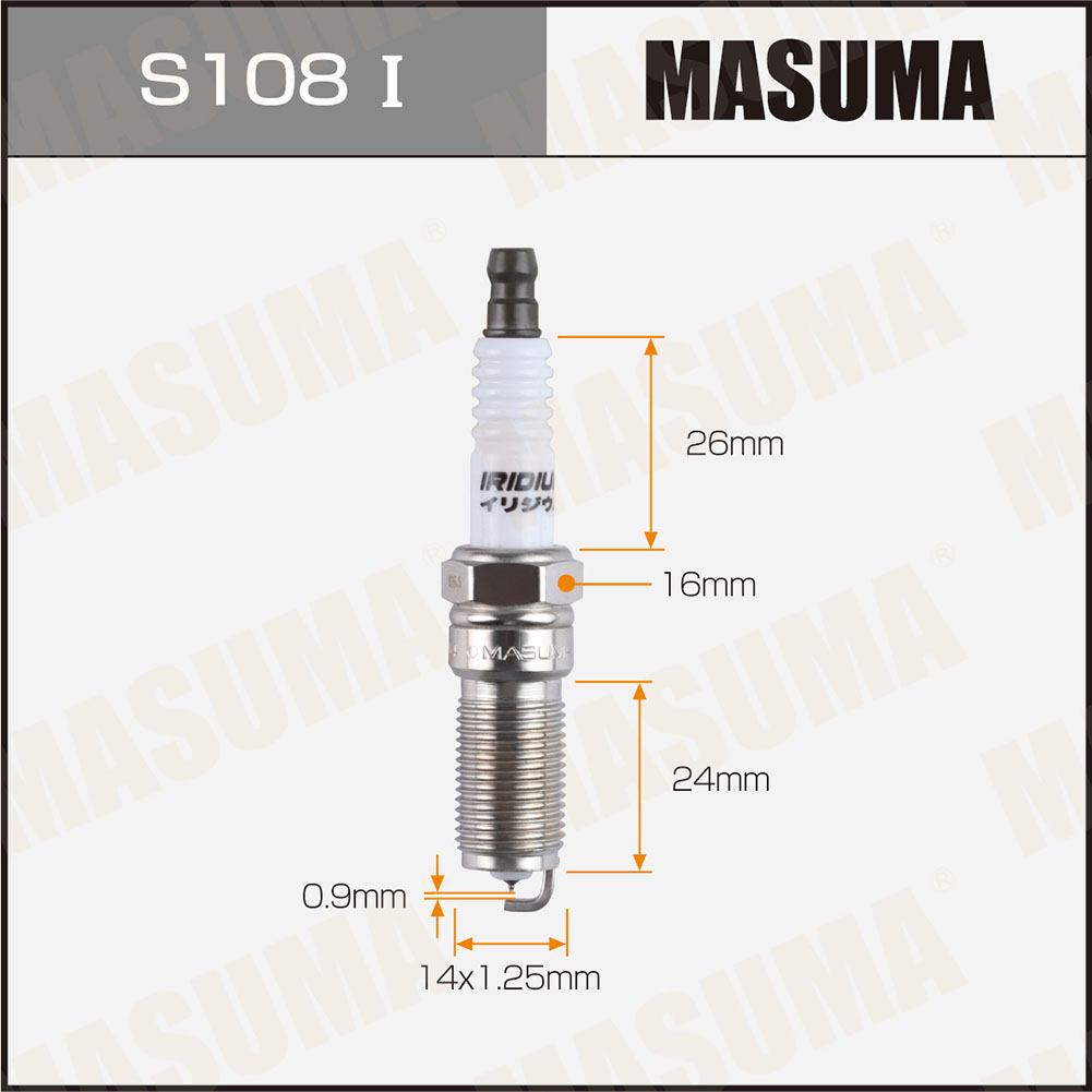 Свеча зажигания IRIDIUM IRIDIUM (LTR6AI-9) MASUMA S108I preview 1 Свеча зажигания IRIDIUM IRIDIUM (LTR6AI-9) MASUMA S108I preview 1