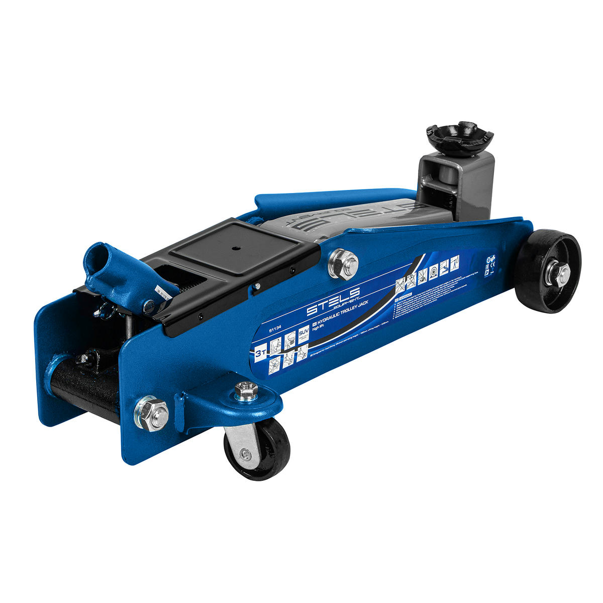 Домкрат подкатной гидравлический 3т 190-535мм высокий подъем SUV STELS preview 2