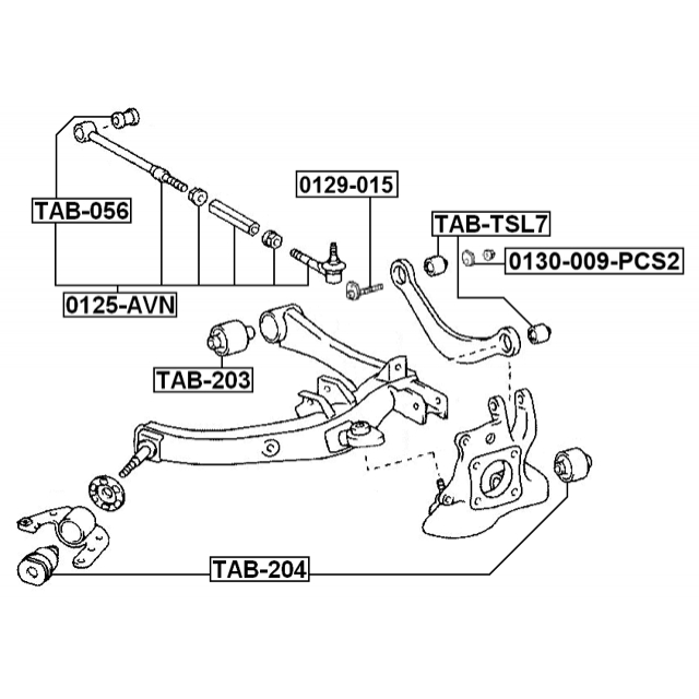 Болт развала задних колес FEBEST 0129-015 preview 2