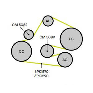 Ролик-натяжитель ручейкового ремня TRIALLI CM5082 preview 4