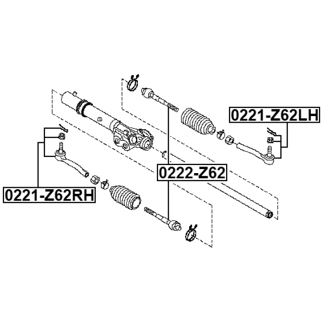 Тяга рулевая FEBEST 0222-Z62 preview 2