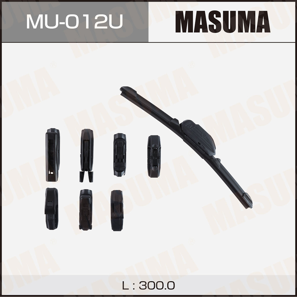 Щетка стеклоочистителя 300 мм каркасная 1 шт MASUMA Nano Graphite MU-012U preview 1