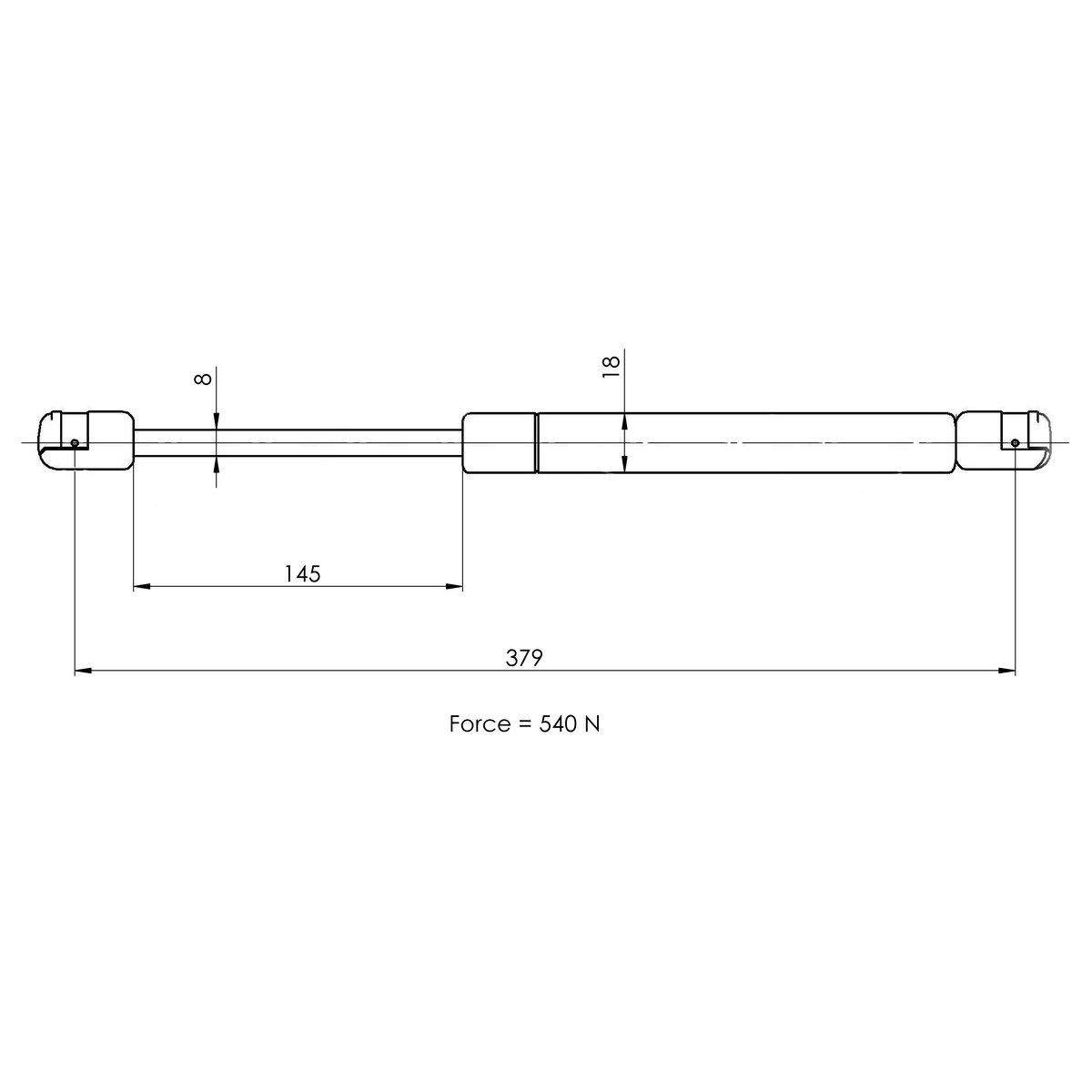 Упор газовый (амортизатор) для а/м Ford Mondeo IV (07-) седан (крышки багажника) (GS 1026) preview 2