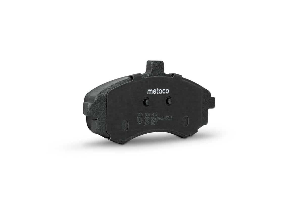 Колодки тормозные передние к-кт metaco 3000-116 preview 3