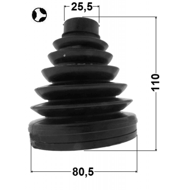 1015-J300T_пыльник ШРУСа внутренний! Chevrolet Cruze 1.6 83Kw 10> preview 2