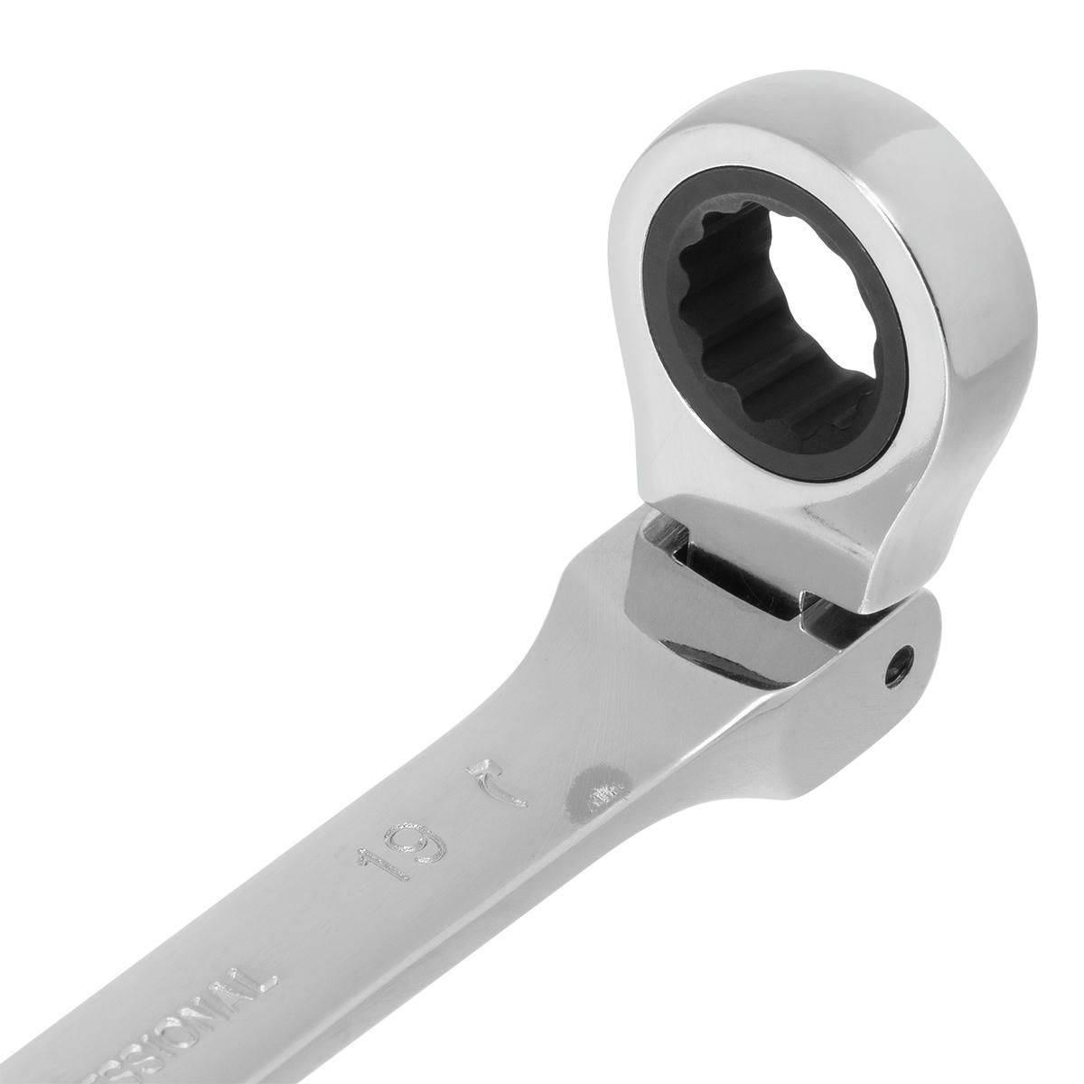 Ключ комбинированный 19мм трещоточный шарнирный MATRIX preview 1