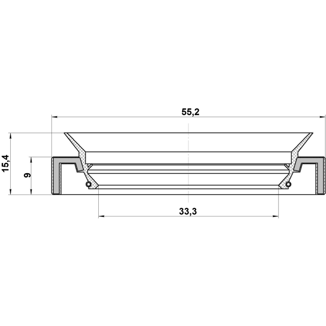 Сальник привода FEBEST 95HAY-35550915C preview 2