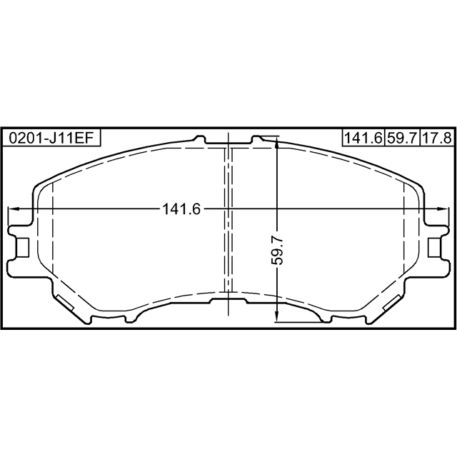 Колодки тормозные передние к-кт FEBEST 0201-J11EF preview 2