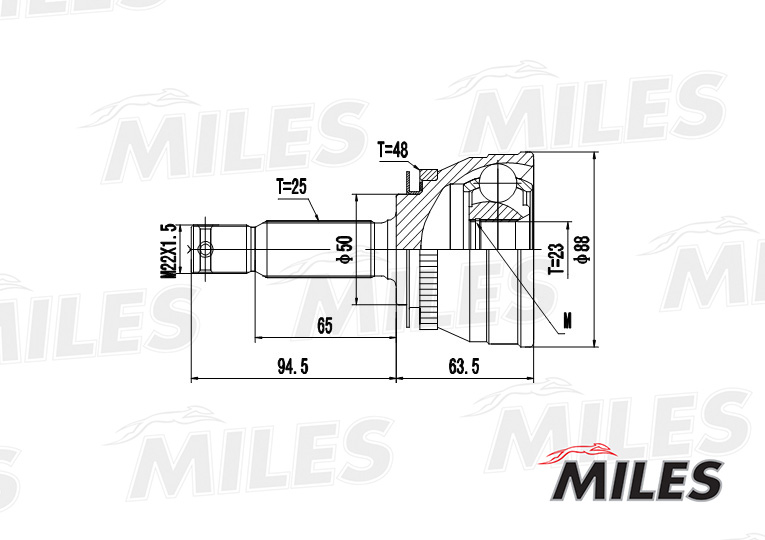 ШРУС наружный HYUNDAI GETZ 1.5 03- (с ABS) (SKF VKJA5751) GA20166 preview 3