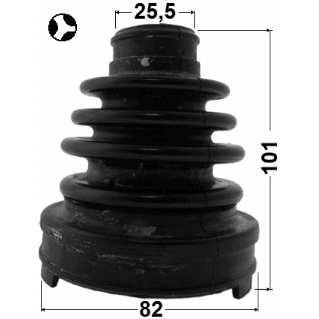 Пыльник шрус внутренний комплект 82x101x25.5 preview 2 Пыльник шрус внутренний комплект 82x101x25.5 preview 2