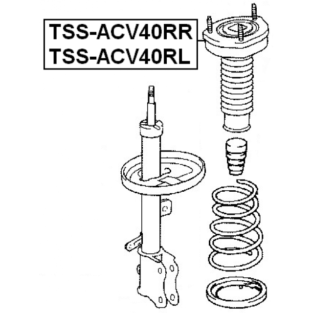 Опора амортизатора FEBEST TSS-ACV40RL preview 2
