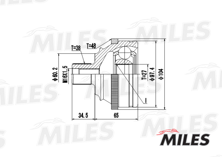 ШРУС наружный MILES GA20529 preview 3