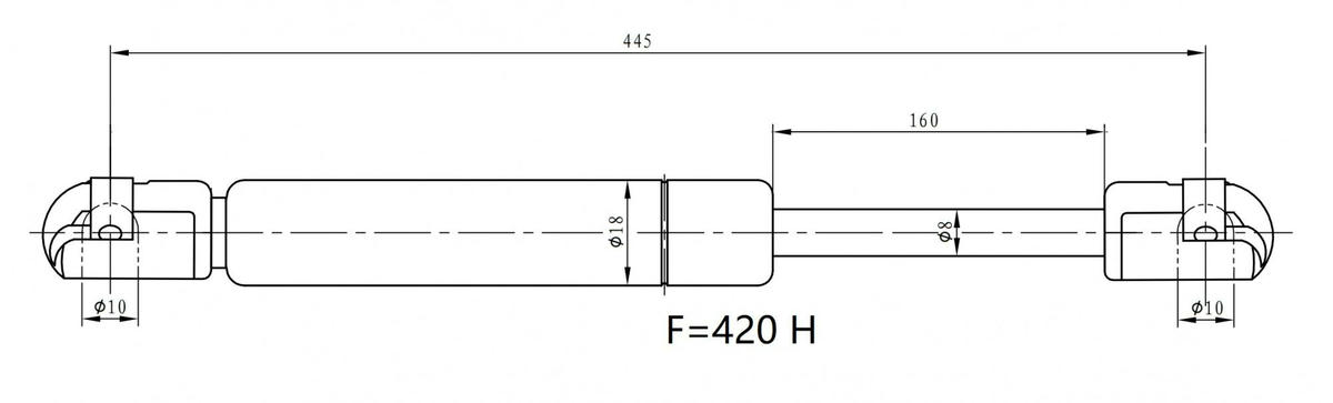 Упор газовый (амортизатор) для а/м Suzuki SX4 (06-) (крышки багажника) (GS 2404) preview 3