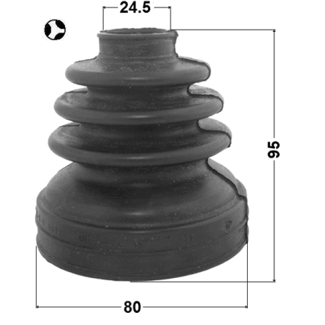 Пыльник шрус внутренний комплект 80x95x24.5 preview 2 Пыльник шрус внутренний комплект 80x95x24.5 preview 2