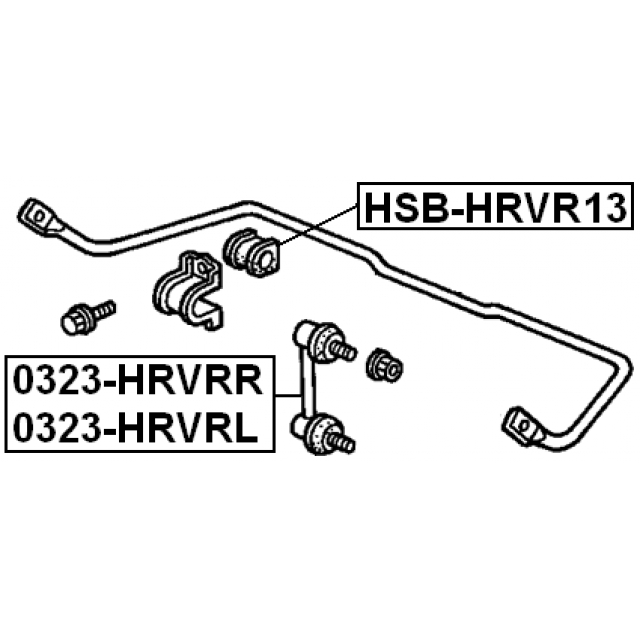 Втулка (сайлентблок) заднего стабилизатора FEBEST HSB-HRVR13 preview 2