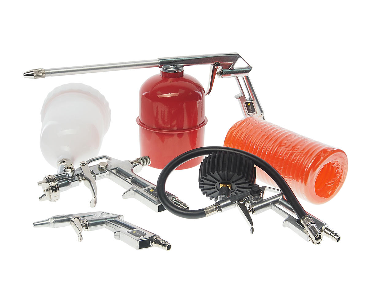 Набор пневмоинструмената (краскопульт, для мойки, для подкачки, для обдувки) ЭВРИКА preview 1