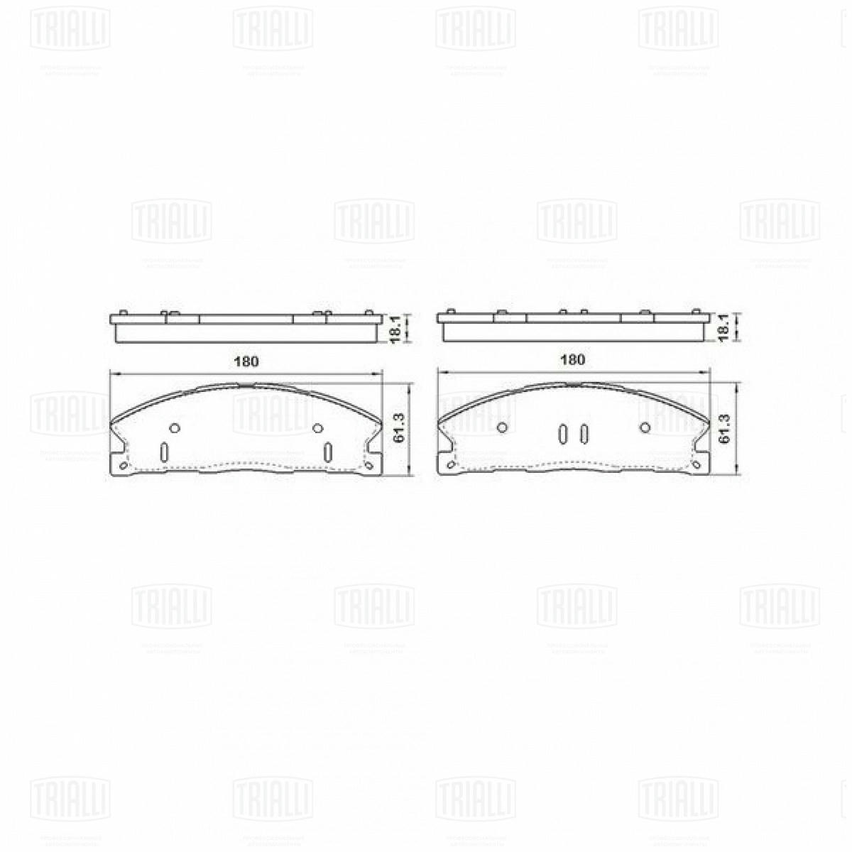 Колодки тормозные передние к-кт TRIALLI PF 4209 preview 2