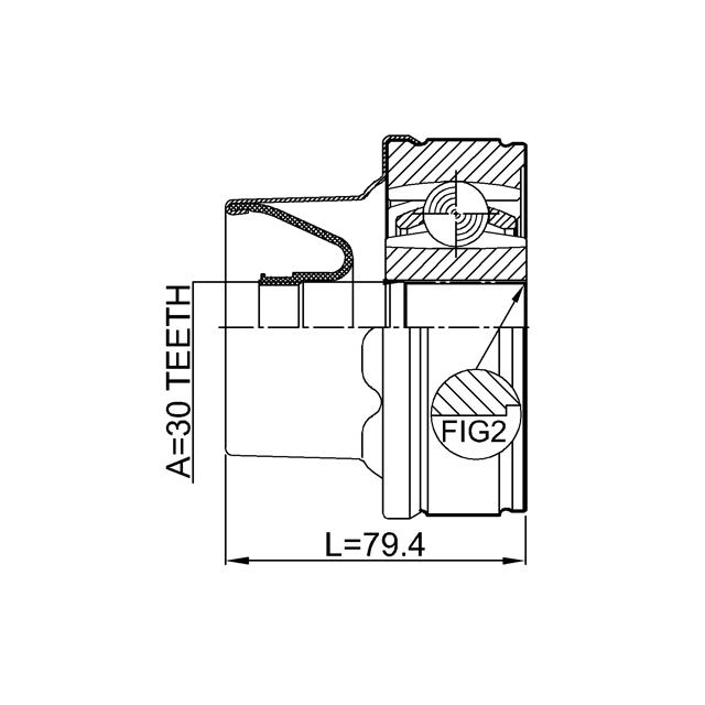 ШРУС карданного вала FEBEST 2011-NITSHA preview 2