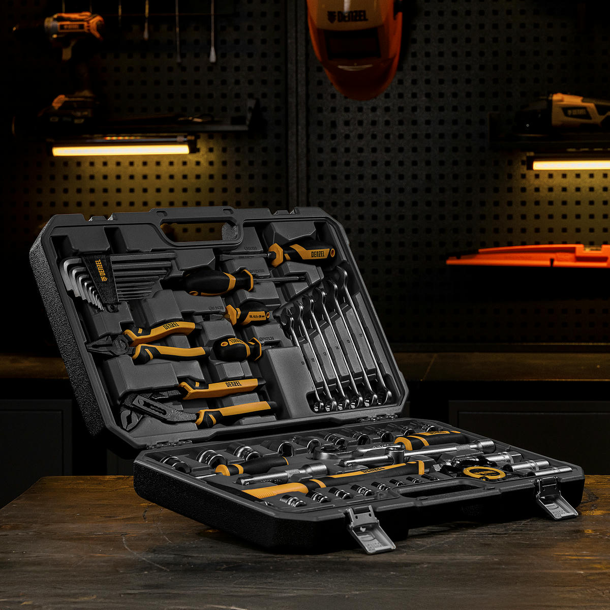 Набор инструмента 64 пред. 1/2", 1/4", CrV, S2 DENZEL preview 20