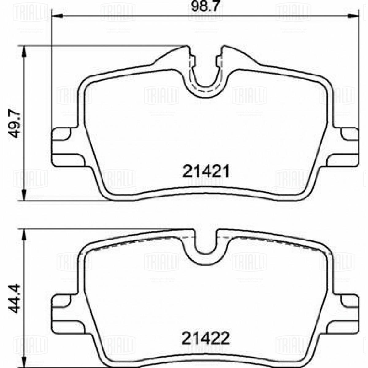 Колодки торм. для а/м BMW 3 (G20) (18-)/4 (G22) (20-) диск. зад. т/с TRW (PF 4309) preview 3