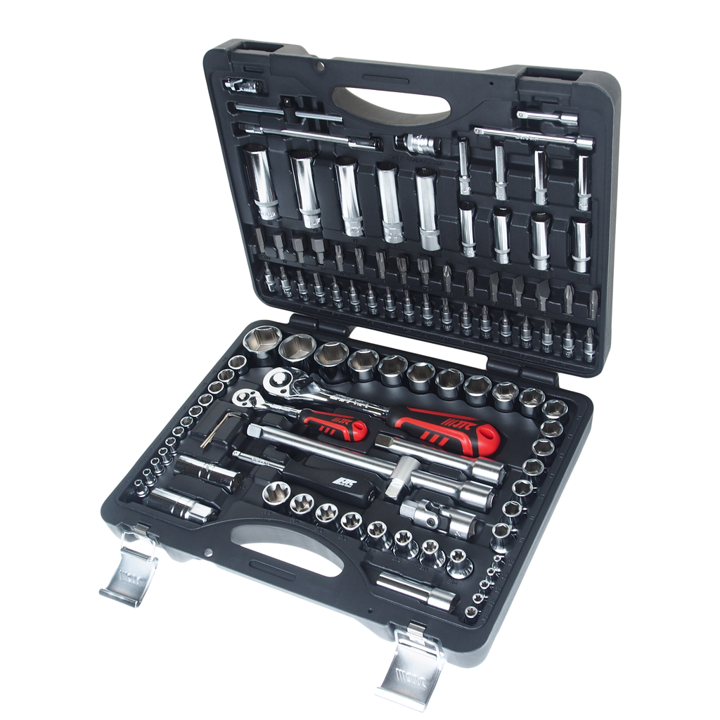 Набор головок торцевых и вставок 110пр 1/4" 1/2" 6гр кейс JTC preview 1