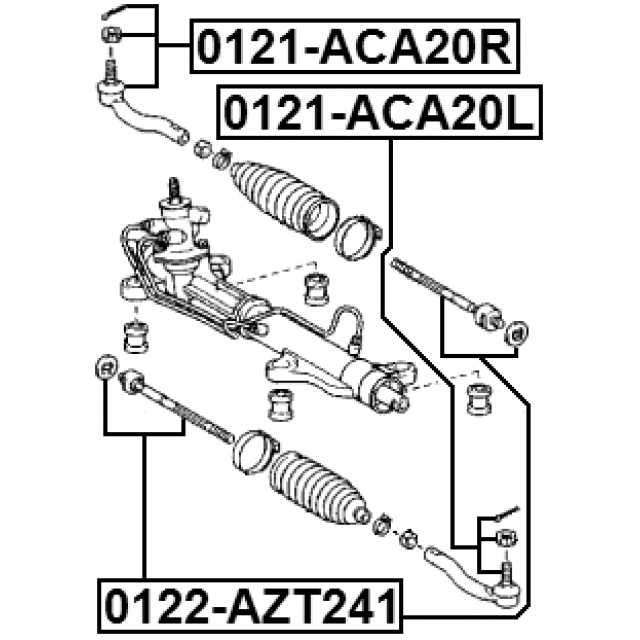 0122AZT241_тяга рулевая! Toyota Scion TC 02>/Wish Ane11 03> preview 2