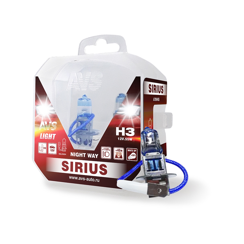 Галогенная лампа AVS SIRIUS/NIGHT WAY/ PB H3.12V.55W. 2шт., шт preview 1