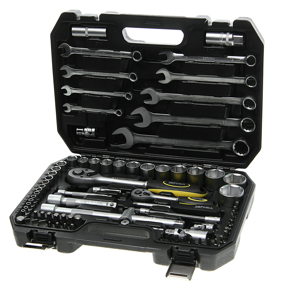 Набор инструмента 1/4" 1/2" 6-гр. 82пр. ЭВРИКА preview 1
