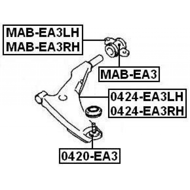 Сайлентблок FEBEST MAB-EA3RH preview 2