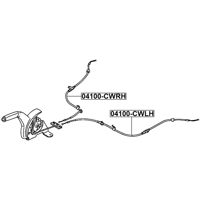 04100-CWRH_трос ручника! правый Mitsubishi Outlander (II) 06> preview 2