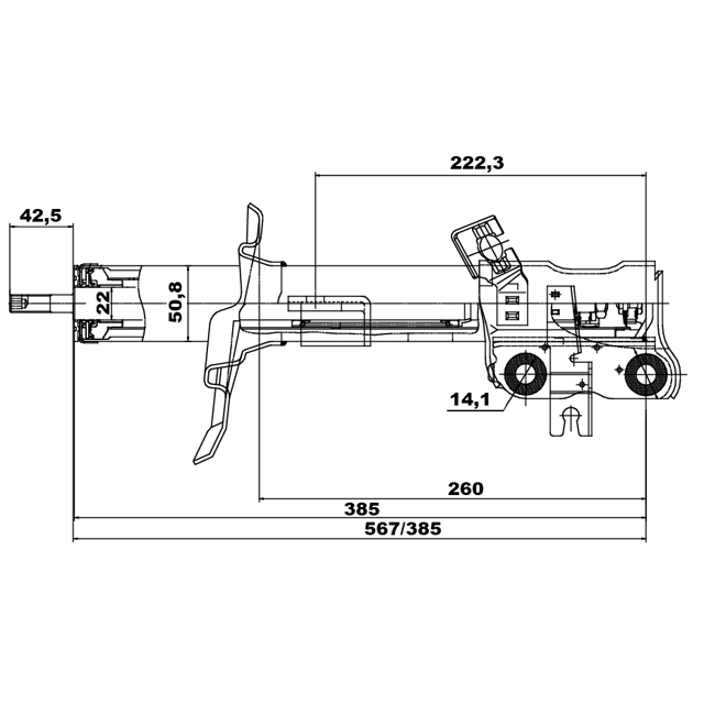 Амортизатор передний FEBEST 02660802FL preview 2