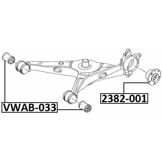 Сайлентблок FEBEST VWAB-033 preview 2