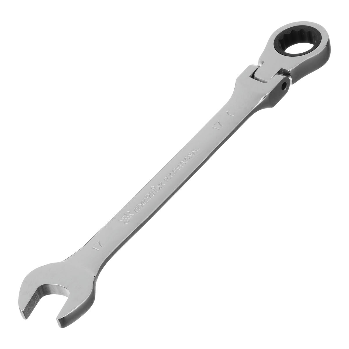 Ключ комбинированный 17мм трещоточный шарнирный MATRIX preview 1