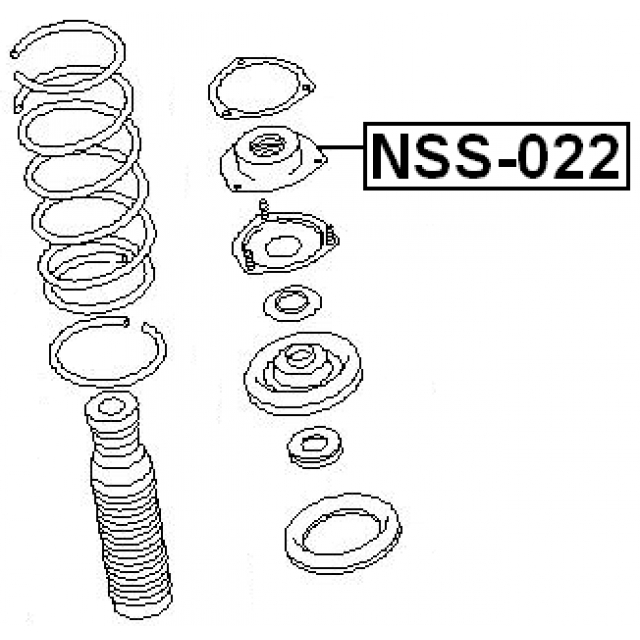 ОПОРА ПЕРЕДНЕГО АМОРТИЗАТОРА (FEBEST) preview 2