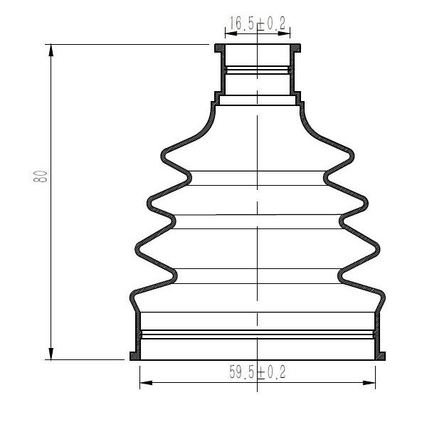 Пыльник ШРУСа для а/м Honda CR-V (95-) 2.0i (наруж.компл: хомуты/смазка/крепеж) (CR) (FG 2313) preview 3