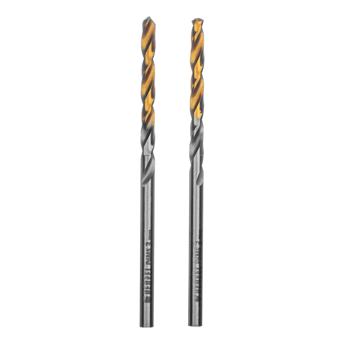 Сверло спиральное по металлу 3,0 x 60мм, Р6М5, Golden Tip , 2шт. Denzel preview 1