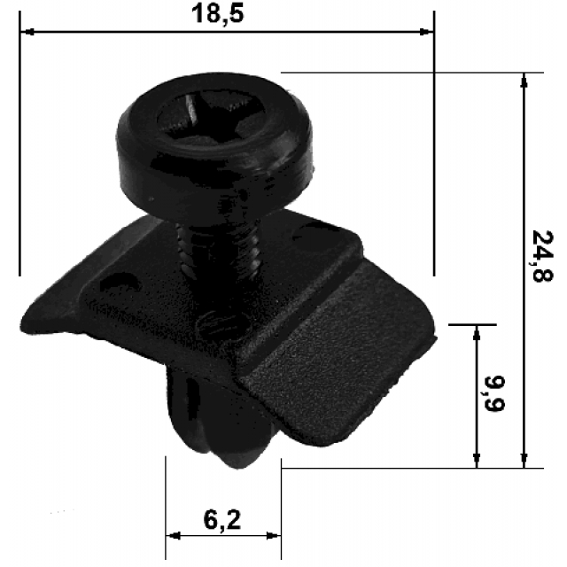 Клипса NISSAN PATROL(GR) Y61 1997.10-2008.12 88570-069 preview 2