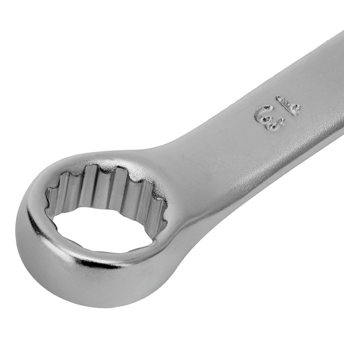 Ключ комбинированный 13 мм, CrV, матовый хром STELS preview 4