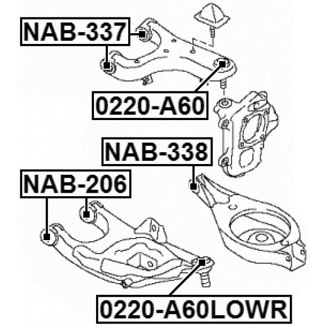 NAB-337_сайлентблок заднего верхнего рычага! Infiniti QX56 Z62 10> preview 2