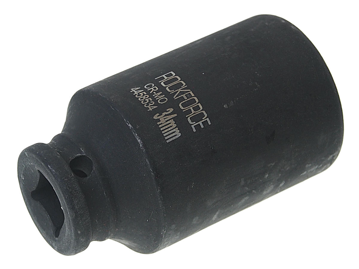 Головка торцевая 34мм 1/2" 6-гранная ударная удлиненная L=80мм ROCKFORCE RF-4458534 /1/10 preview 1
