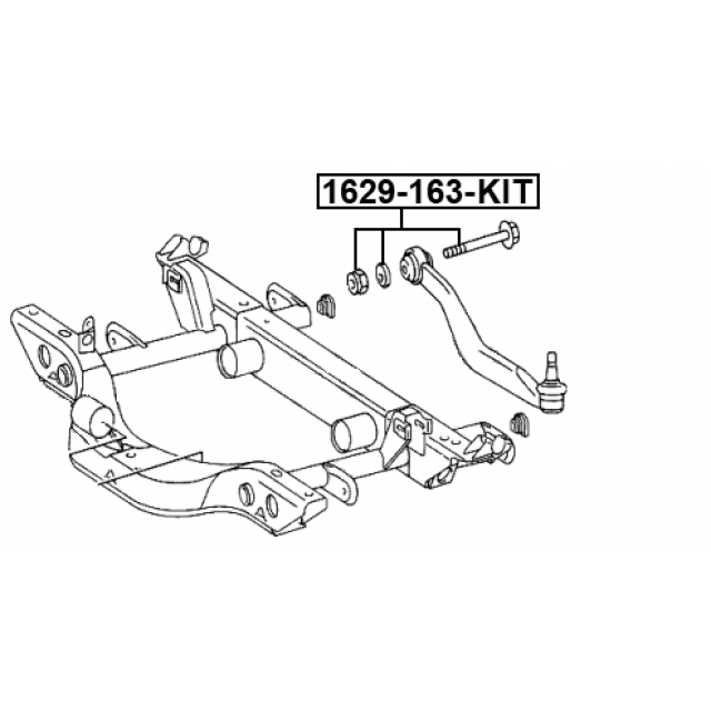 Болт с эксцентриком ремкомплект Mercedes Benz Ml 230 163. FEBEST 1629-163-KIT preview 2