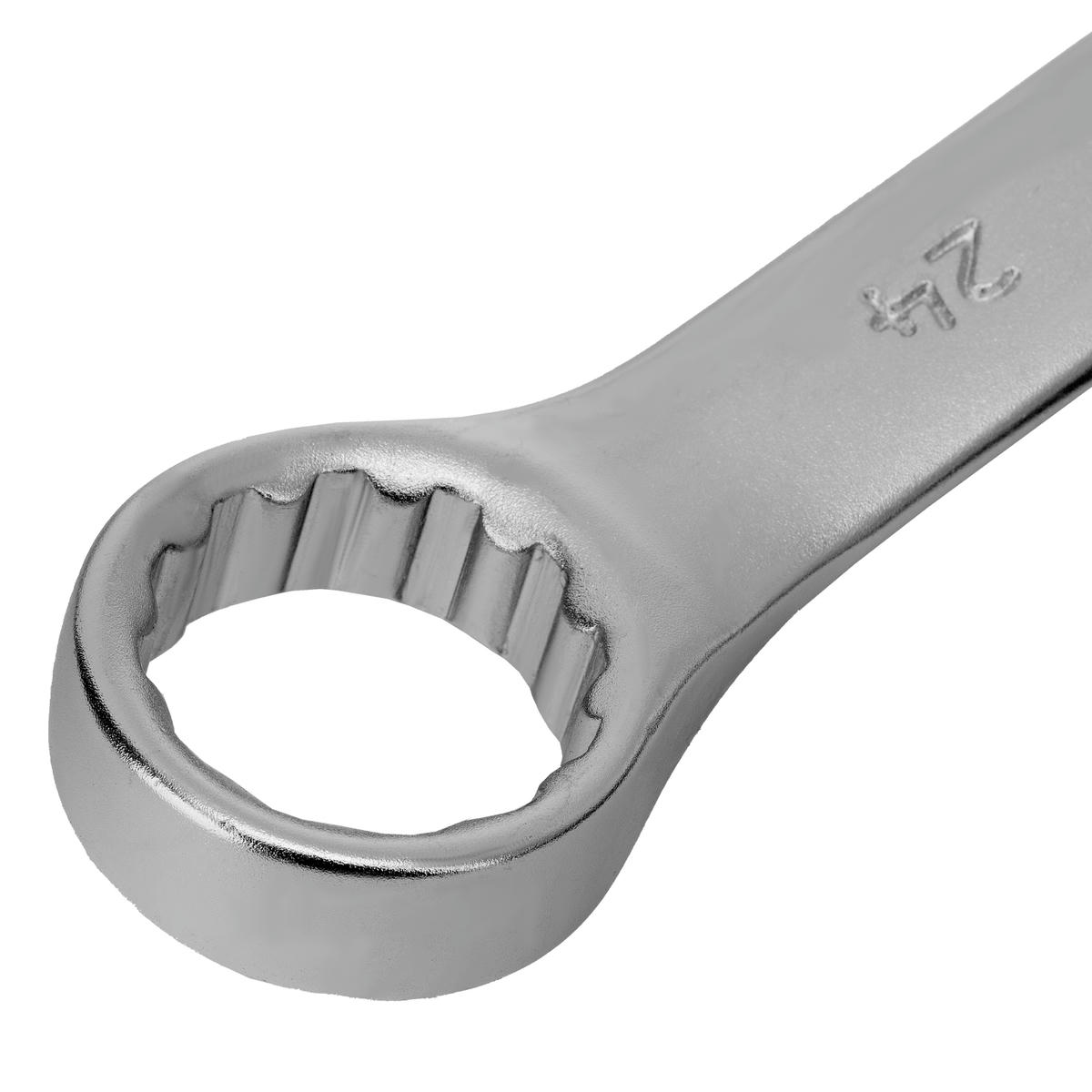 Ключ комбинированный 24 мм, CrV, матовый хром// STELS preview 4