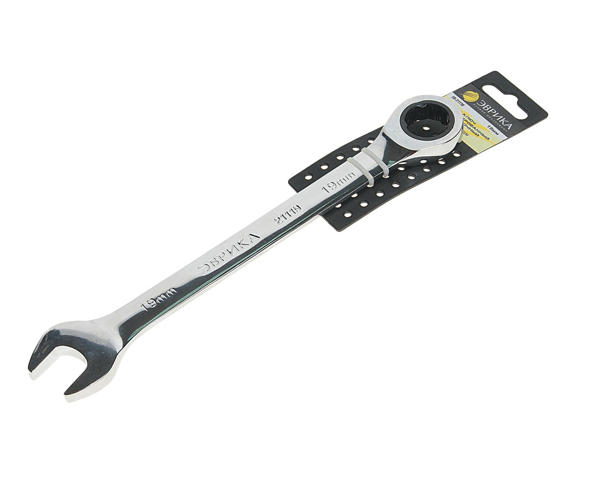 Ключ комбинированный 19мм трещоточный ЭВРИКА preview 1