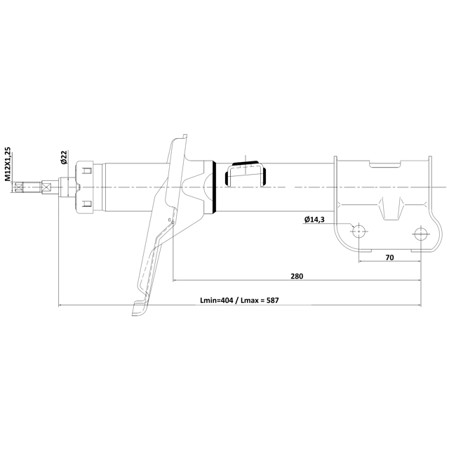 Амортизатор передний FEBEST 12110-017FL preview 2